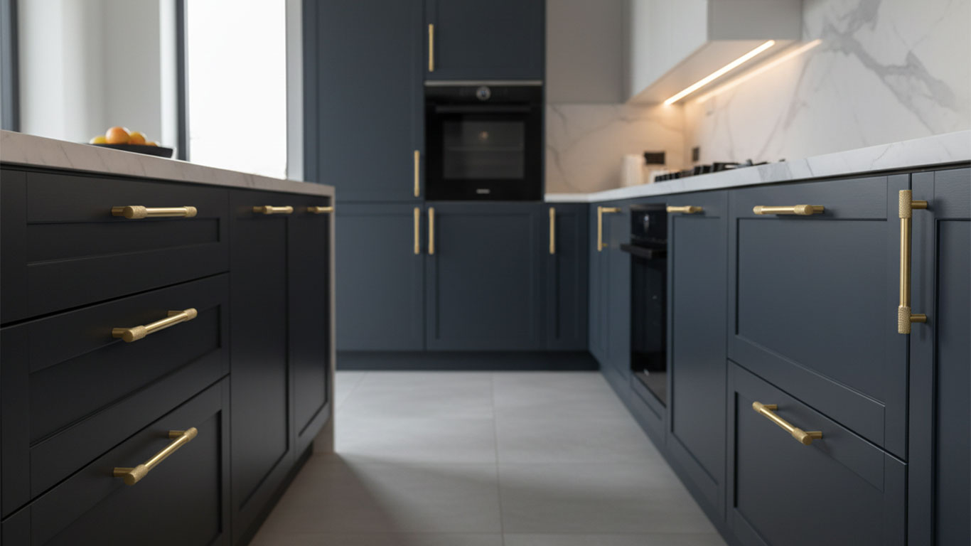 Håndtak 3018 | Riflet | Messing