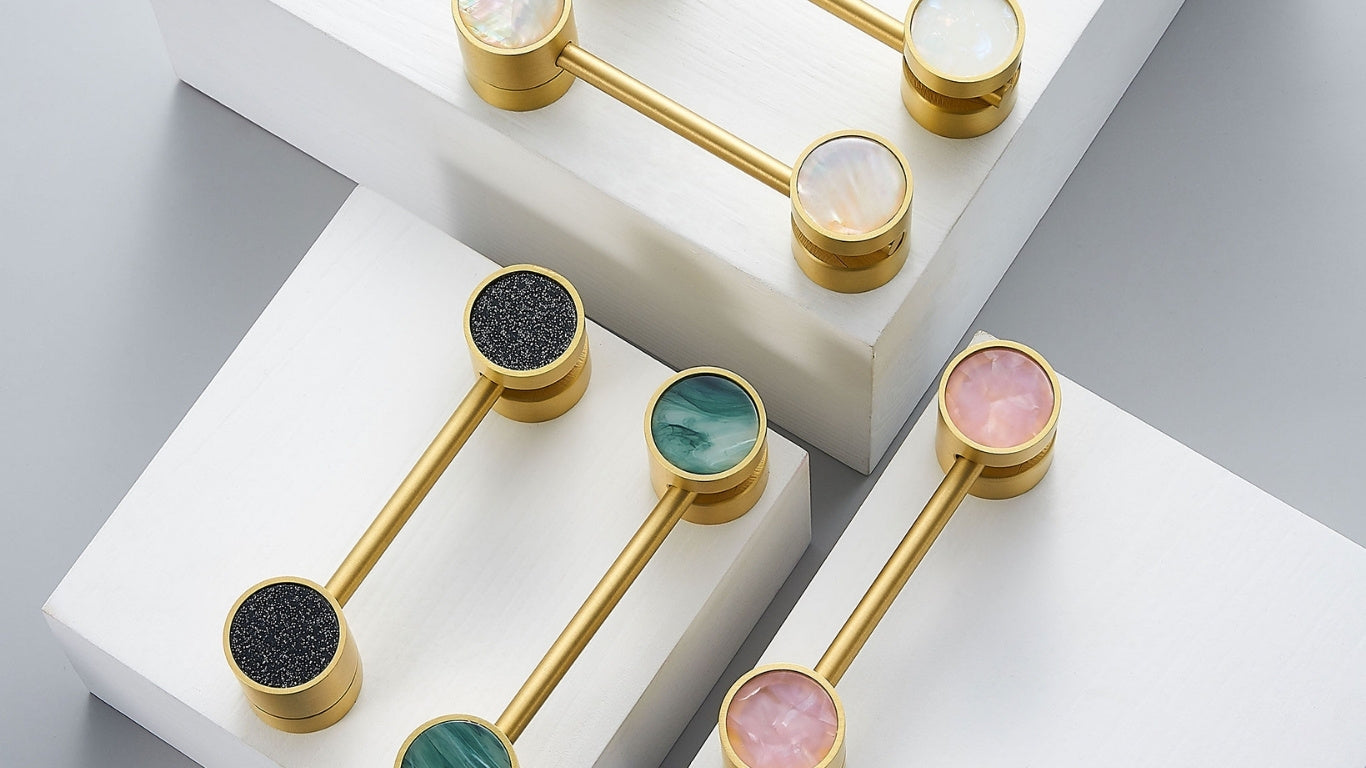 Möbelhasp 3091 | Mässing + Abalone Shell