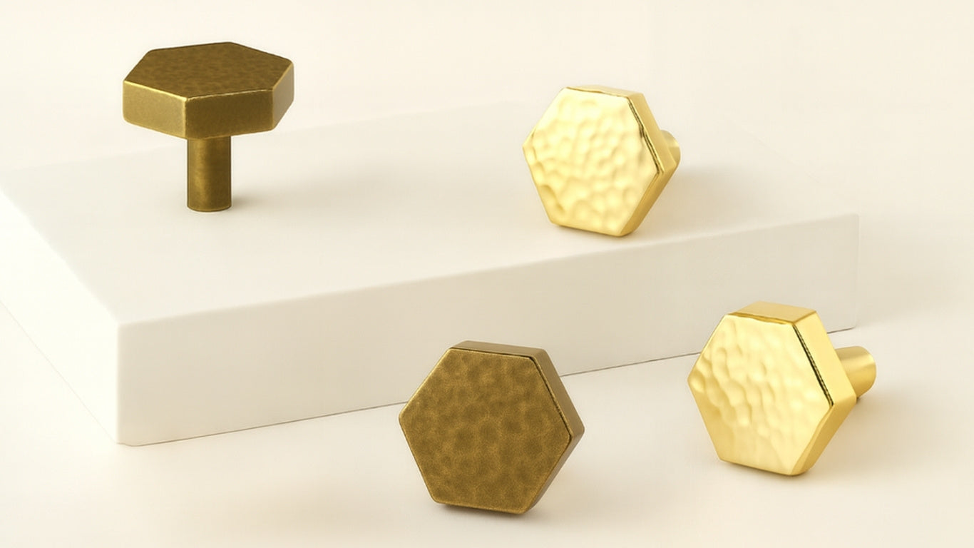 Gałka 1055H | Młotkowana | Brąz