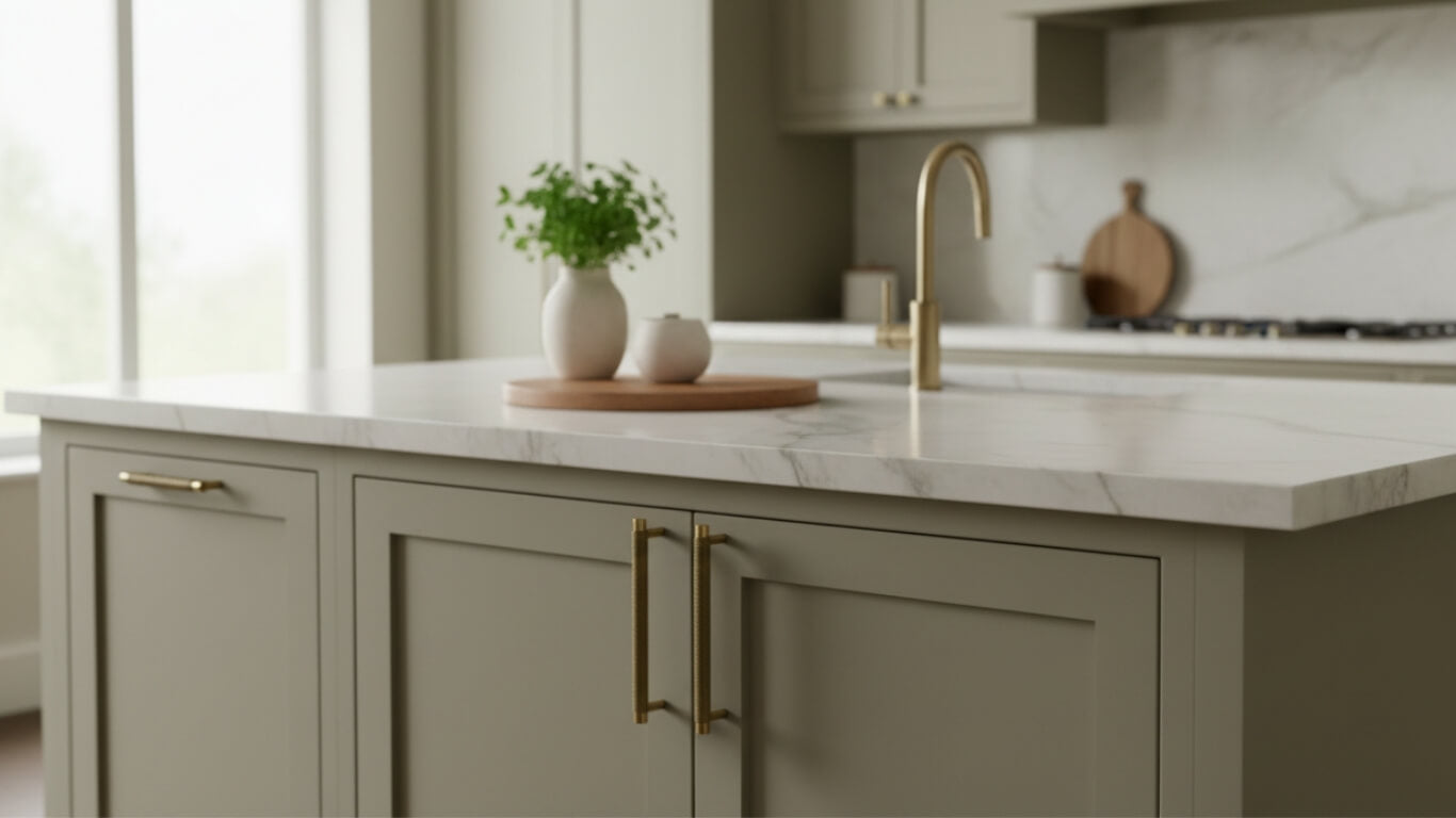 Håndtak CH098 | Riflet | Antikk Messing