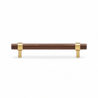 Maniglia CH025W | Noce + Ottone