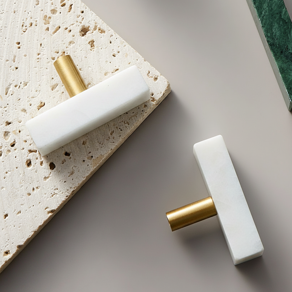 T-bar 3143 | Organic Glass + Brass